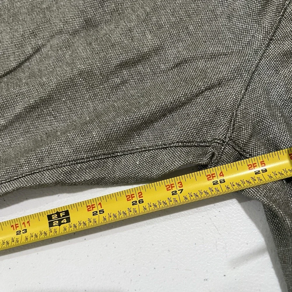 NEW Banana Republic Men's Athletic Fit Linen Blend Pants Green Grey 38x29